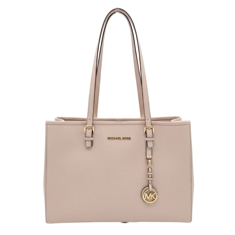 NWT MICHAEL Michael Kors Jet Set Triple Compartment Saffiano Leather Tote Bag
